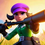 브롤스타즈 에너지 음료 활용 타이밍 - **Prompt 1: "A dynamic, high-angle shot of Piper, the elegant sharpshooter from Brawl Stars, in a Sh...