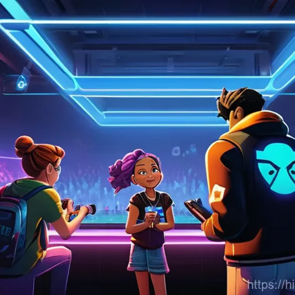 브롤스타즈 크레딧 시스템 이해하기 - **Prompt:** A dynamic and colorful illustration of a young, diverse group of teenage friends (around...